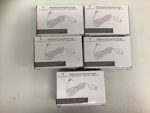 Lot of (5) Weatherproof Integrated Charger for Ring, Appears new, Sold as is - Lot 46