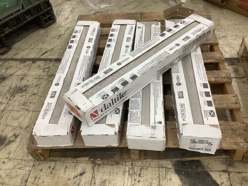 Lot of (5) Daltile Regent Grove 6 in. x 36 in. Ash Gray Glazed Porcelain Floor and Wall Tile, 14.5 sq. ft./Case - Lot 191