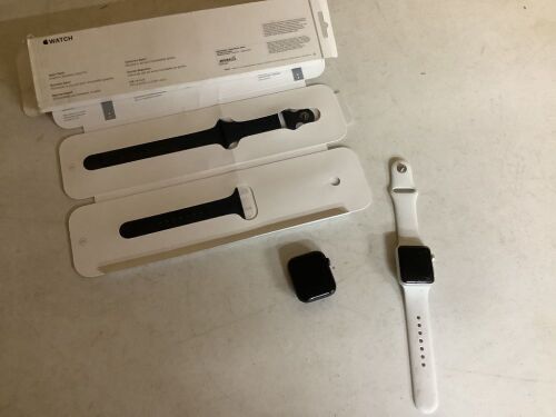 Lot of (2) Apple Watches & 1 Charger - Both Work Only When On Charge, Need Batteries  - Lot 201