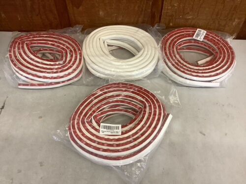 Lot of (4) D-Shaped Weather Stripping, 26'  - Lot 229