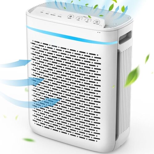 Homasy Air Purifier for Home, True HEPA Filter with 3-Stage Efficient Filtration System  - Lot 260