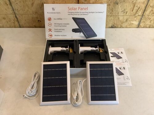 Wasserstein Solar Panel for Ring Spotlight Cam Battery & Ring Stick Up Cam Battery, Set of 2  - Lot 266
