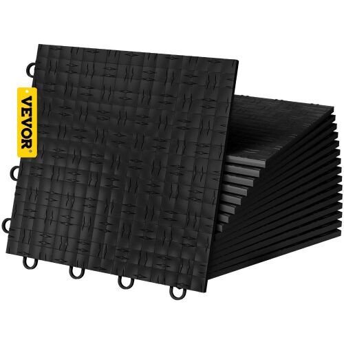 VEVOR Non-Slip Diamond Plate Garage Flooring Tiles Interlocking, 12'' x 12'', 50 pcs - Lot 357