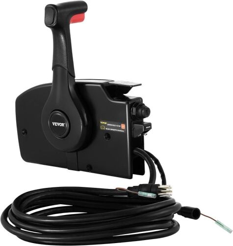 Mophorn Boat Throttle Control for Mercury Side Mounted Outboard Remote Control Single Lever Binnacle with Key Switch and Lanyard  - Lot 400