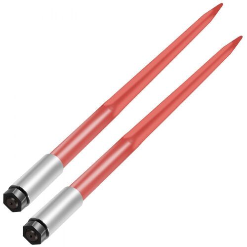 VEVOR 43" Quick Attach Square Hay Bale Spears with Hex Nut & Sleeve 1 3/4", 3000 lbs Capacity - Lot 285