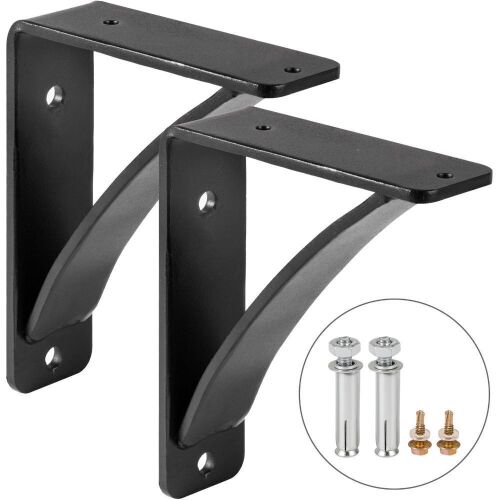 VEVOR Heavy Duty Hand Welded Steel Shelf Brackets 7x6x2", Supports 450 lbs  - Lot 298