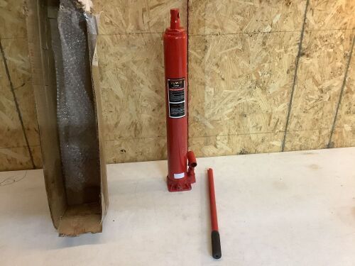 VEVOR Hydraulic Long Ram Jack, 4 Ton Capacity, with Single Piston Pump and Flat Base - Lot 295