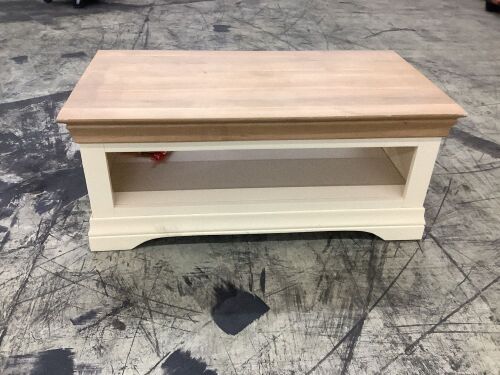 Country Cottage Natural Oak and Painted Coffee Table  - Lot 33