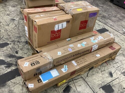 Lot of (5) Patio Umbrellas and (5) Bases - Uninsepcted  - Lot 469