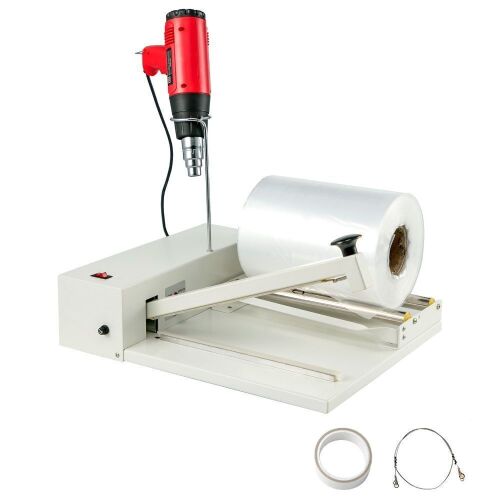 VEVOR 12" I-Bar Shrink Wrap Sealer with Heat Gun and Shrink Film for PVC POF Film 450W  - Lot 111