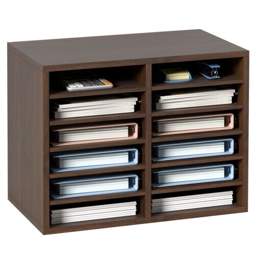VEVOR 12 Compartments Office Mailbox with Adjustable Shelves, 20.4x12x16.1 inches  - Lot 467