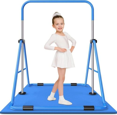 Safly Fun Expandable Kids Gymnastics Bar with Mat  - Lot 142