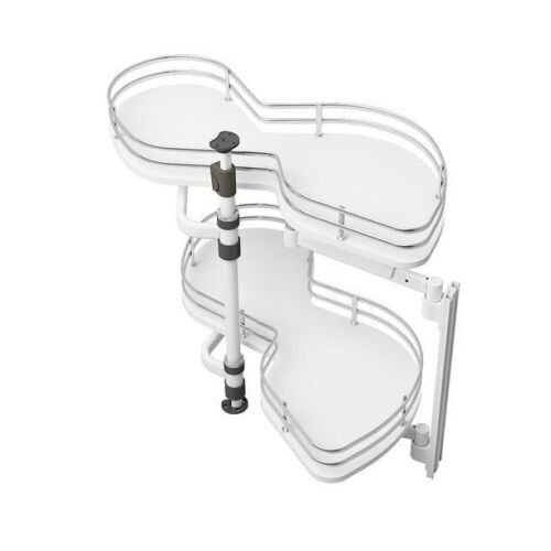 VADANIA Kitchen Cabinet Blind Corner Pullout Organizer for 32-inch Cabinet, 2 Tiers Swing Tray, Soft Close, Left Handed Open - Lot 255