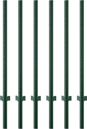Amagabeli Sturdy Duty Fence Posts 6', Pack of 6  - Lot 512