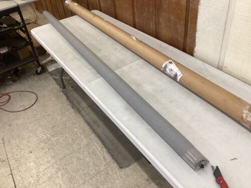 Cicada Speech Outdoor Roller Shade Blinds 8' x 8' Gray  - Lot 567