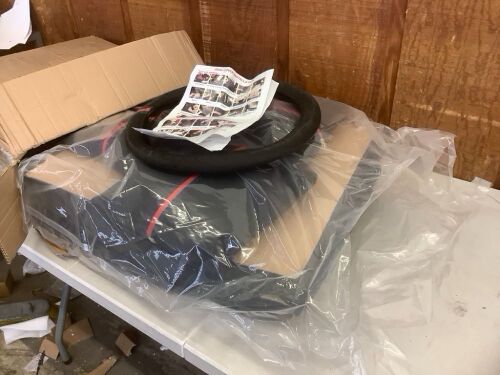 Full Set Faux Leather Car Seat Covers, Steering Wheel Cover Mismatched Color - Lot 684