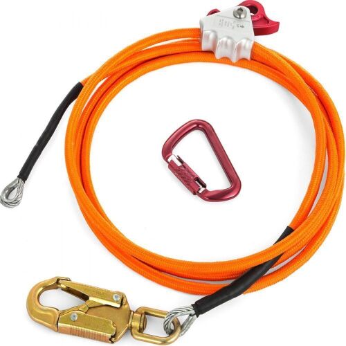 Steel Core Lanyard Kit Flipline 1/2" X 10' Climbing 75222 Swivel Snap Flip Line - Lot 582
