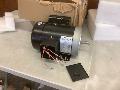 VEVOR 1 Hp 3450 RPM 11.2-5.6 A Single Phase AC 115V 230V Air Compressor Motor 56C Frame Suit  - Lot 571