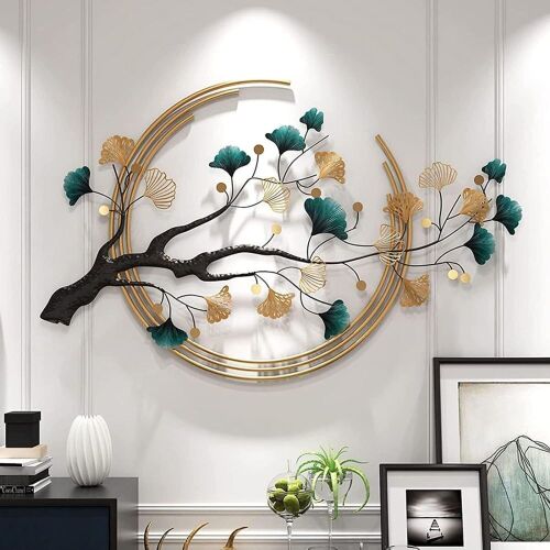ZELKON 3D Ginkgo Leaf Metal Wall Decor 53" x 33"  - Lot 556