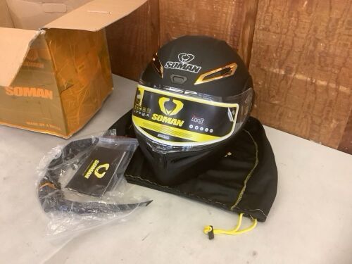 Soman Full Face Motorcycle Helmet  - Lot 346