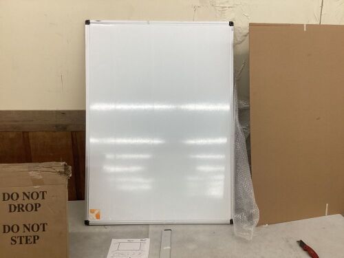 XBoard Magnetic Whiteboard 48" x 36" - Dented, Missing Hardware  - Lot 508