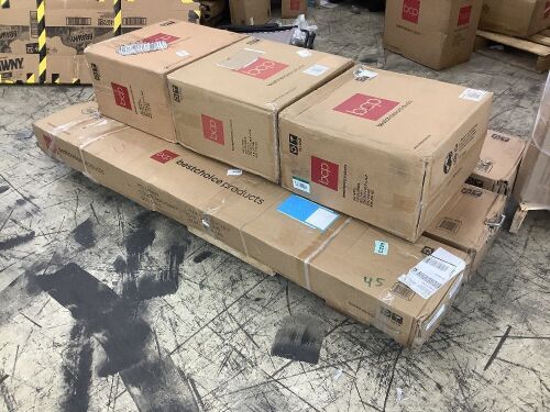 Lot of (3) Cantilever Patio Umbrellas & (3) Bases - Uninspected  - Lot 679