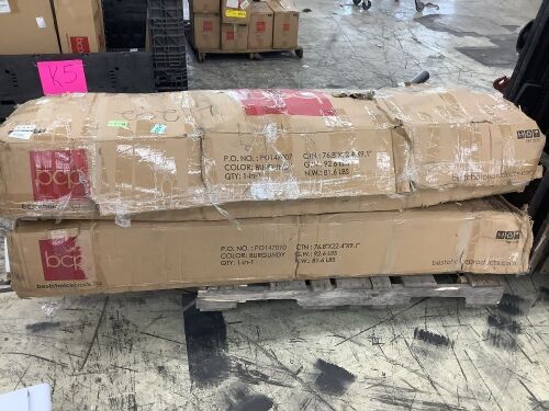Lot of (2) 3-Seat Outdoor Canopy Swing Glider Furniture w/ Converting Flatbed Backrest - Uninspected  - Lot 59