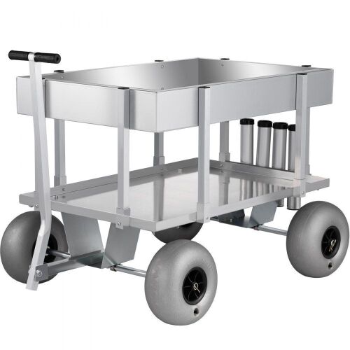 VEVOR Beach Fishing Cart Fish & Marine Carts w/ Balloon Tires for Sand 500lbs - Lot 57
