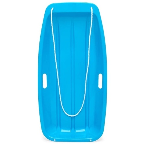 Kids Outdoor Plastic Toboggan Snow Sled Board w/ Pull Rope, Handles - 35in - Lot 1417