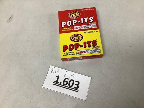 Box Of Pop-its fireworks - Lot 1603