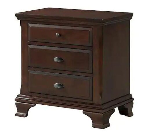Brinley 3-Drawer Cherry Nightstand - Lot 58
