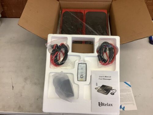URelax Vibrating Foot Massager with Pull Up Bands  - Lot 100E