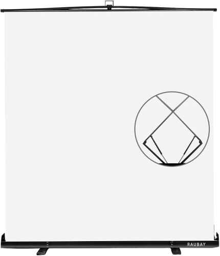 Raubay Collapsible White Screen Backdrop 6.2' x 5'  - Lot 125