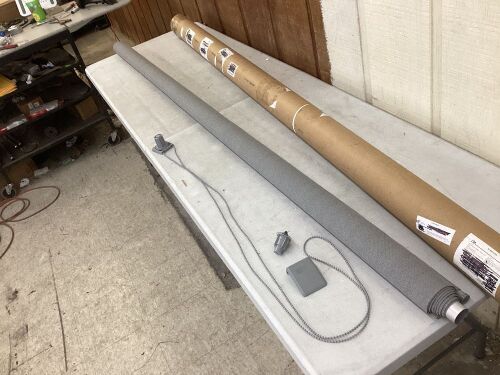 CICADA SPEECH Outdoor Roller Shade Cloth Patio Blinds 8' W X 6' L, Gray - Lot 265