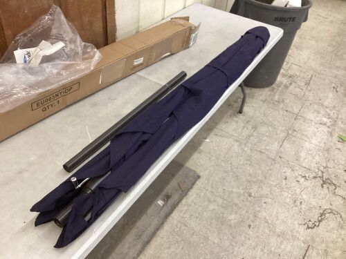 6.5 ft. x 10 ft. Rectangular Market Patio Umbrella with Tilt, Crank and 6 Sturdy Ribs  - Lot 475