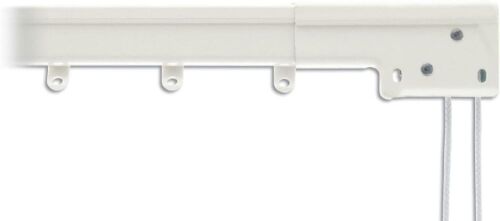 Super Heavy Duty Traverse Curtain Rod 84-156 Inch, White, Center Draw - Lot 628