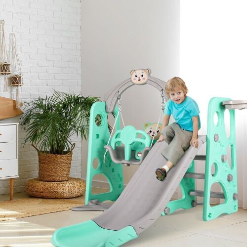 Toddler Slide & Swing Set - Dent on Seat & Slide  - Lot 629