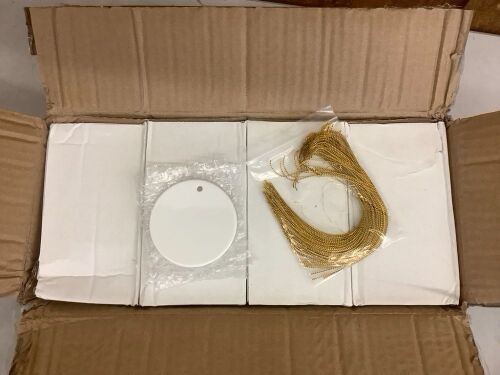 Sublimation Ornament 2.75" Round w/ Gold String, 100 pcs - Lot 641