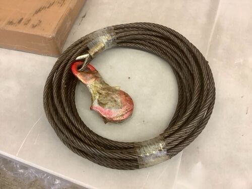 VEVOR Winch Cable 3/8" x 50' 4400LBS Fiber Core  - Lot 649
