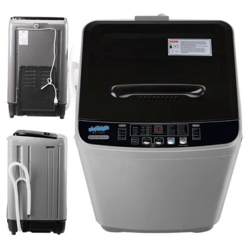 Krib Bling Full-Automatic 17.7 lbs Portable Compact Washing Machine with LED Display, 10 Wash Programs 8 Water Levels - Lot 56