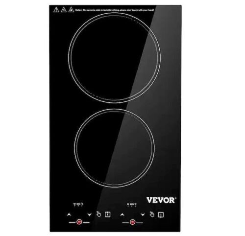 VEVOR 20.1 in. x 11.3 in. Built-in Induction Hotplate 2-Elements Electric Cooktop with 9-Power Levels  - Lot 126