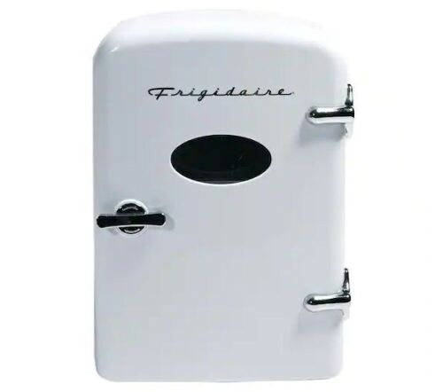 Frigidaire 0.3 cu. ft. 6-Can Retro Mini Fridge without Freezer in White - Lot 124