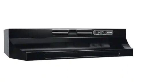 Broan-NuTone RL6200 Series 24 in. Ductless Under Cabinet Range Hood with Light in Black - Lot 349
