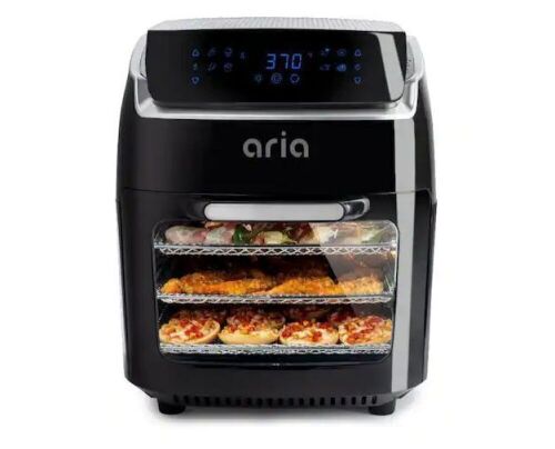 ARIA 10 qt. Black AirFryer with Recipe Book - Lot 141