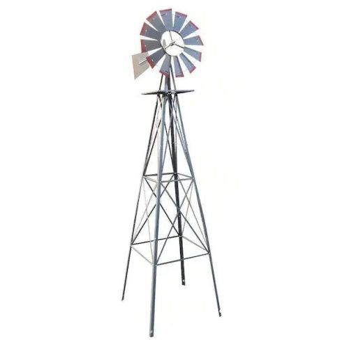 8 ft. Tall Windmill Ornamental Wind Wheel - Lot 369
