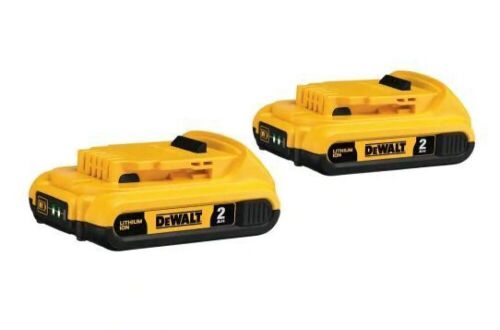 DEWALT 20V MAX Compact Lithium-Ion 2.0Ah Battery Pack, 2 Pack - Lot 72