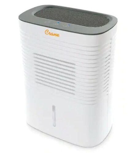 Crane 4 Pint Compact Dehumidifier with 2 Settings for Small to Medium Rooms up to 300 sq.ft. - Lot 341