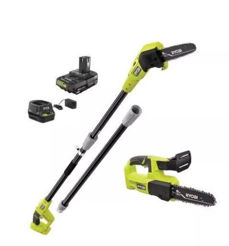 RYOBI ONE+ 18V 8 in. Cordless Battery Pole Saw and 8 in. Pruning Saw Combo Kit with 2.0 Ah Battery and Charger - Lot 75
