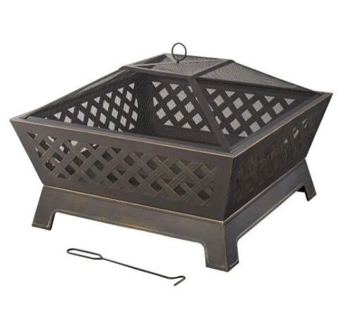 Hampton Bay Tipton 34 in. Steel Deep Bowl Fire Pit in Oil Rubbed Bronze - Lot 99