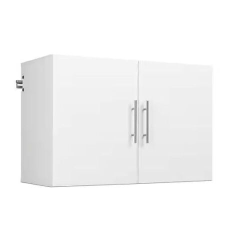 Prepac HangUps Collection Wood 2-Shelf Wall Mounted Garage Cabinet 36 in W x 24 in H x 16 in D - Lot 241